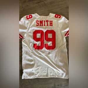 49er Smith NFL On Field Jersey with Black and White Accents